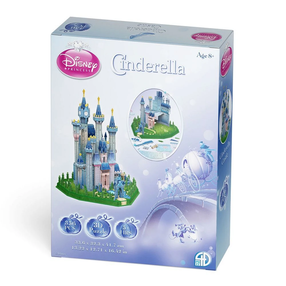 4D Build, Disney Princess Cinderella's Castle Paper 3D Puzzle Paper Model Kit, 300 Piece Paper Model Kit