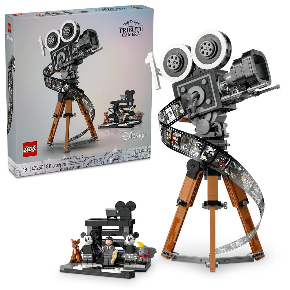 LEGO Disney La caméra hommage à Walt Disney 43230 Ensemble de construction du 100e anniversaire de Disney pour amateurs adultes (811 pièces)