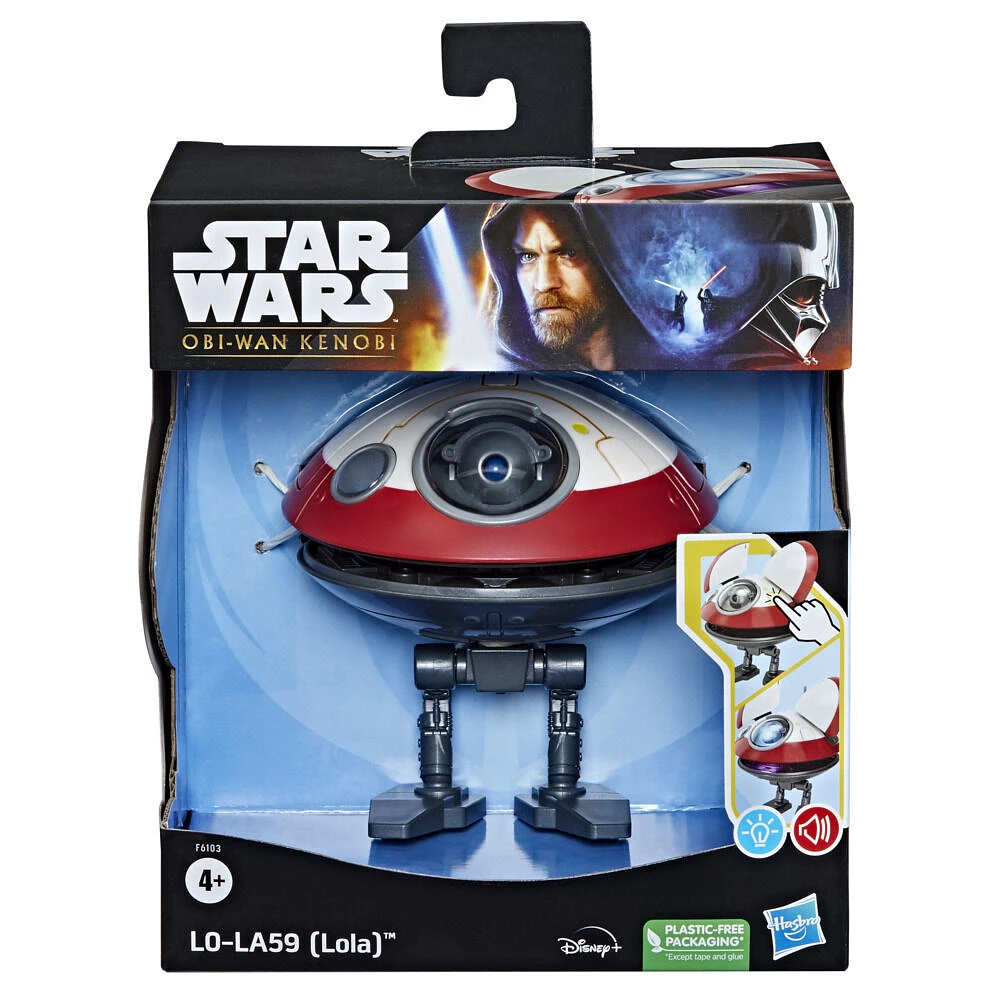 Star Wars L0-LA59 (Lola) Interactive Electronic Figure, Obi-Wan Kenobi Series-Inspired Droid Toy