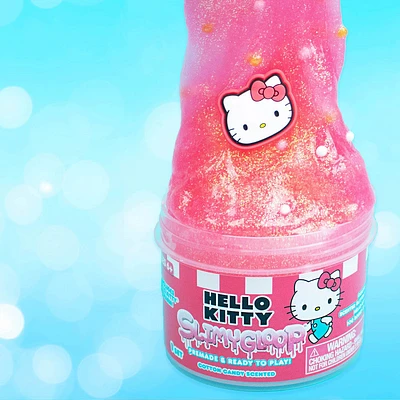 Hello Kitty Slimygloop Jar 8 Oz Red & White Cotton Candy Scented Slime