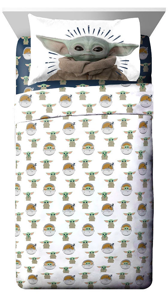 Star Wars: The Mandalorian 'The Child' 3-Piece Twin Sheet Set, 100% Polyester