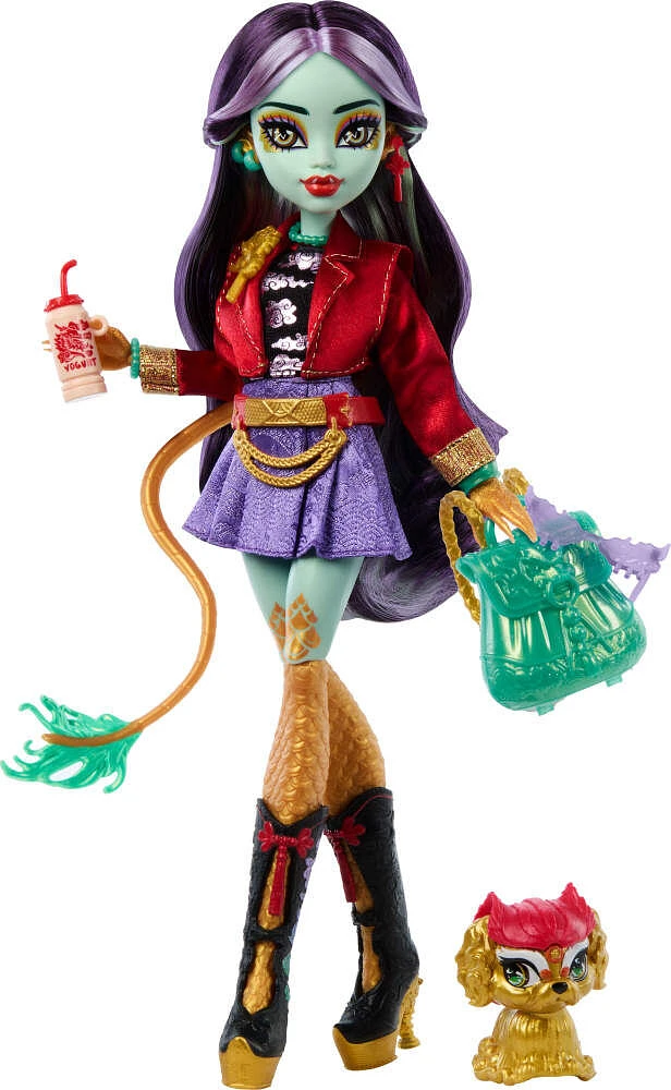 Poupée Monster High Jinafire Long avec son animal de compagnie Yun Yun