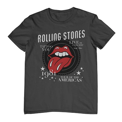 Rolling Stones- 1981 Tour of the Americas- Grey T-Shirt