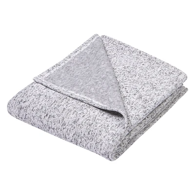 Trend Lab-Couverture pour bébé en tricot gris chiné avec pull-over