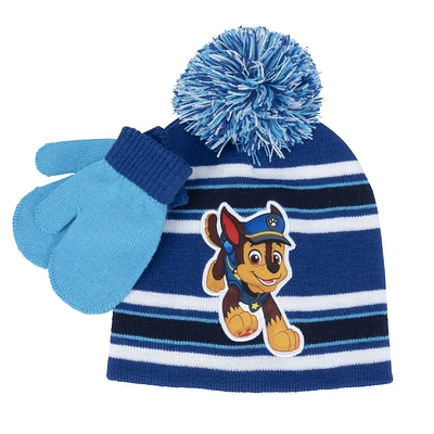 Paw Patrol Ensemble Chapeau Et Gants Pour Garçon Pat'Patrouille Bleu