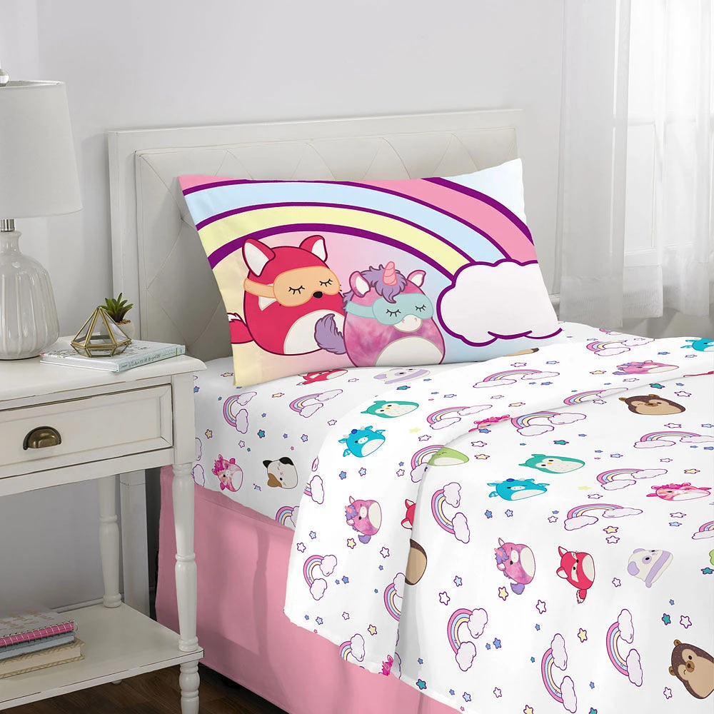 Ensemble de draps simple Squishmallows "Squeeze Together"