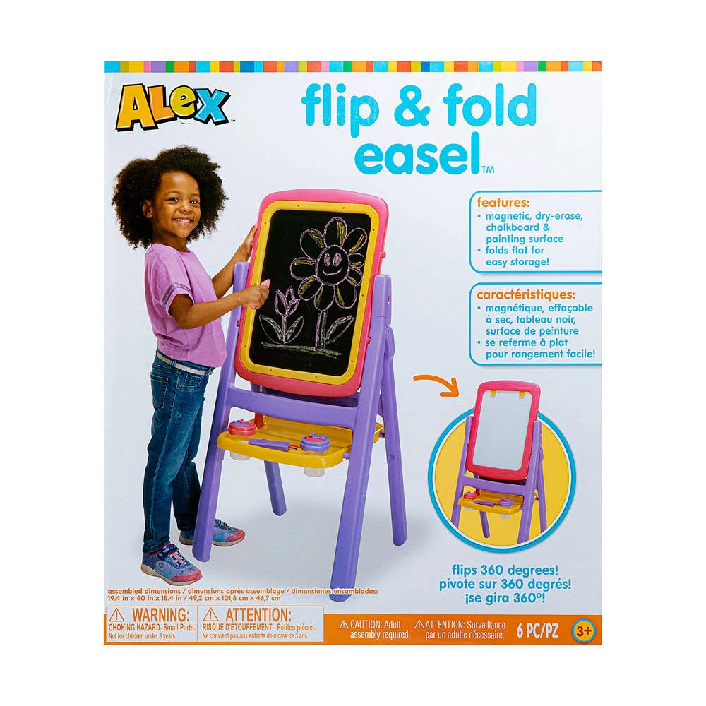 ALEX - and Fold Easel-Pink/Purple