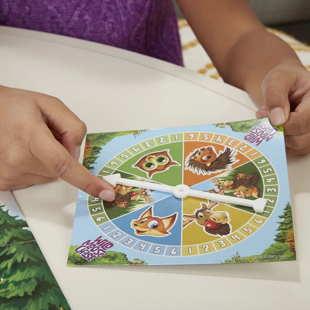 Wild Moose Chase Board Game, Forest-Themed Cooperative Game for Kids, Includes 4 Wooden Movers, Preschool Games
