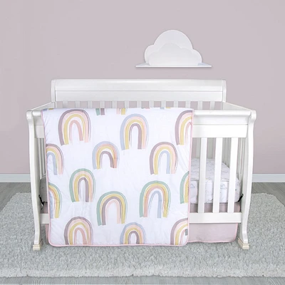 Painted Rainbow 4 Pc Crib Bedding