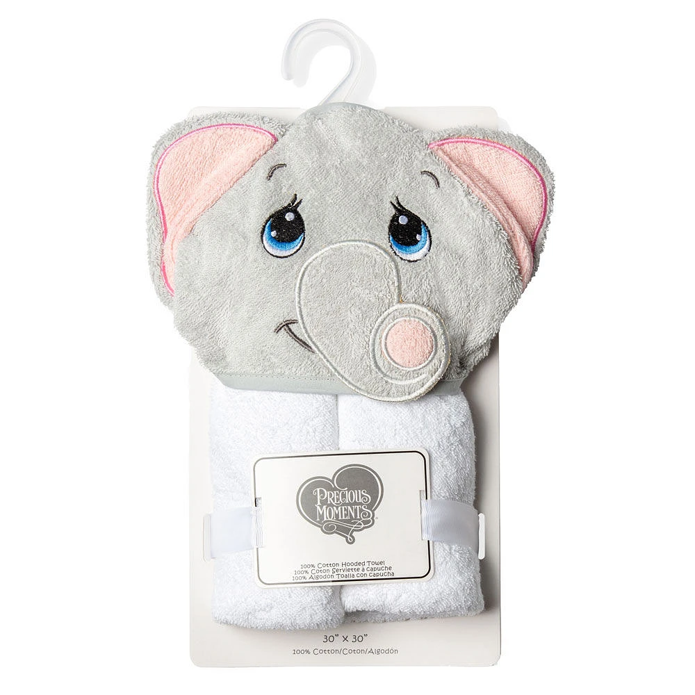 moments précieux Serviette à capuche éléphant gris