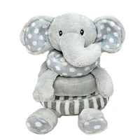 Bab & Tot Plush stacking activity toy: Grey elephant