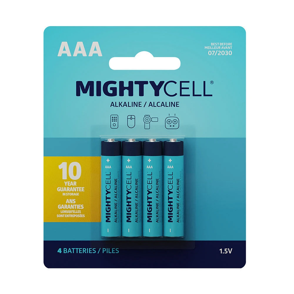 MightyCell Pack AAA Alkaline Batteries