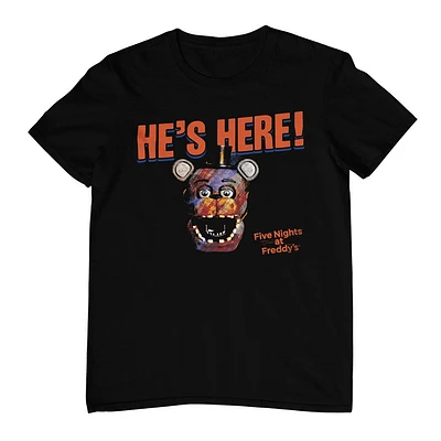 Five Nights at Freddy's He's Here- T-Shirt noir