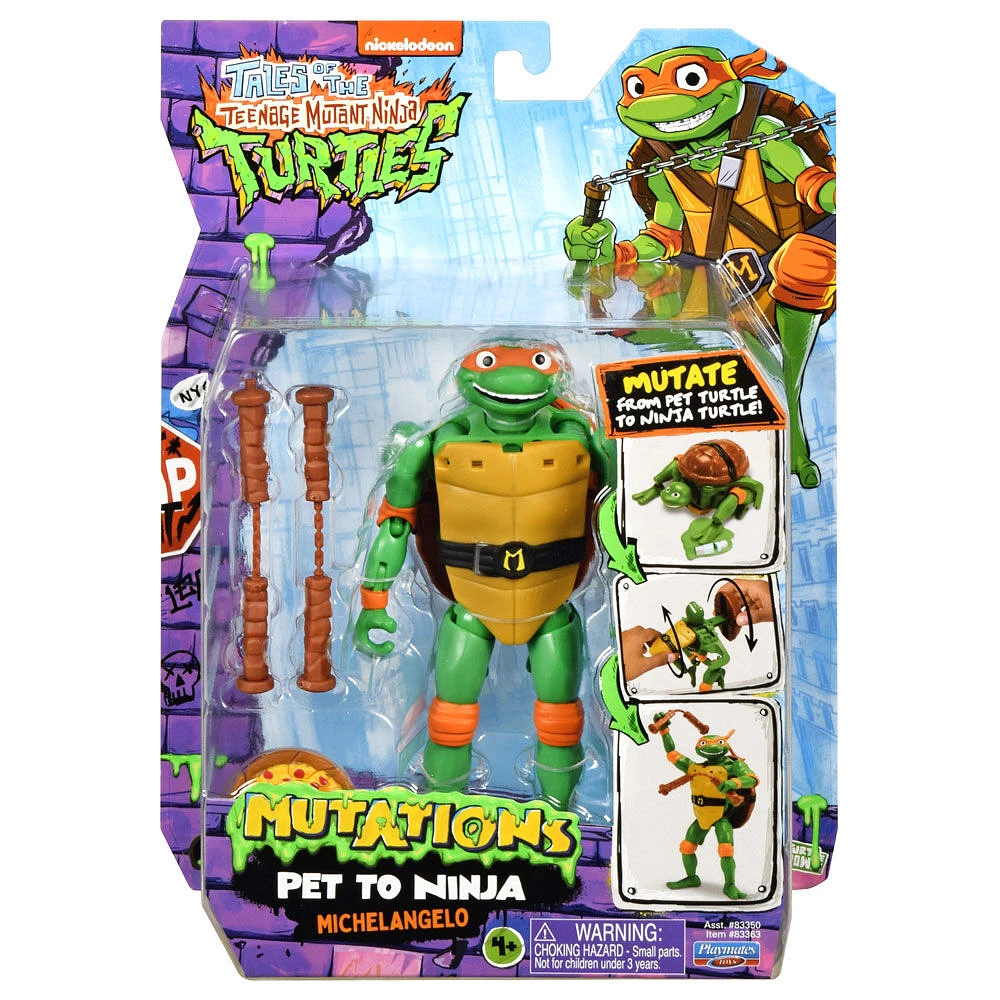 Tales of Teenage Mutant Ninja Turtles: Mutations Deluxe Michelangelo Pet to Ninja Figure