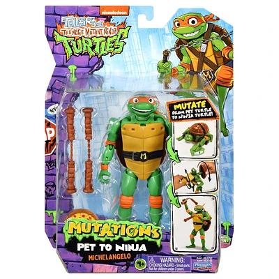 Tales of Teenage Mutant Ninja Turtles: Mutations Deluxe Michelangelo Pet to Ninja Figure