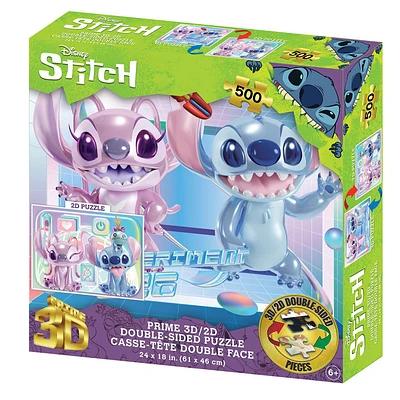 Disney Stitch 500Pc Double Sided 24X18 Puzzle