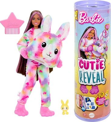 Barbie Cutie Reveal Bunny Doll & Accessories, Color Dream Series with 10 Surprises