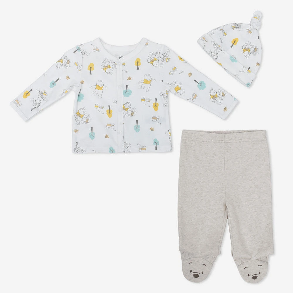 Winnie the Pooh Cardigan Set Oat Mix