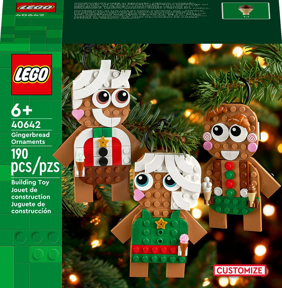 LEGO Ornements en pain d'épices Décoration de Noël 40642