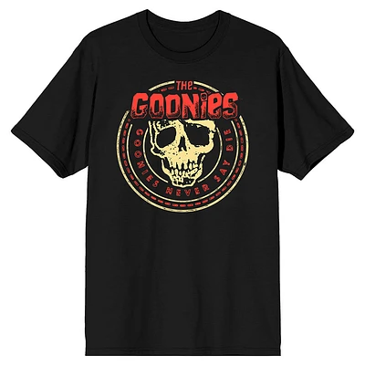 Goonies Never Say Die Motto Black T-Shirt