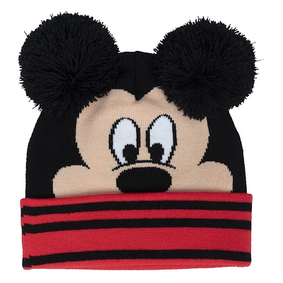 Disney Mickey Mouse 3D Cold Weather Hat Black, Red