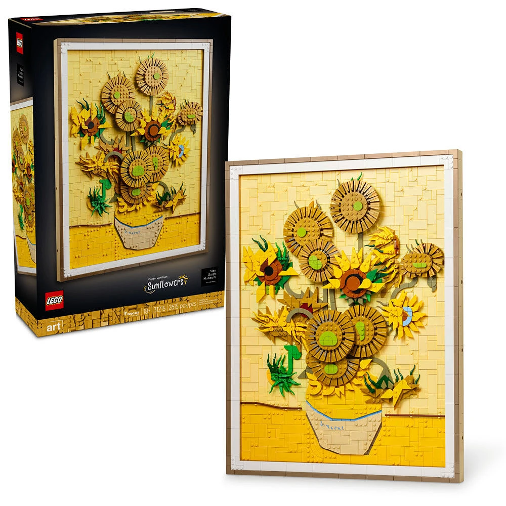 LEGO Art Vincent Van Gogh - Les Tournesols, Ensemble de Construction d'oeuvre d'Art Murale et Idée de Décoration 31215