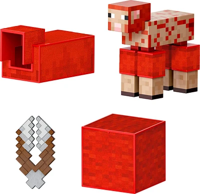 Minecraft Diamond Level Sheep Action Figure & 3 Accessories, 5.5-inch Collector Scale