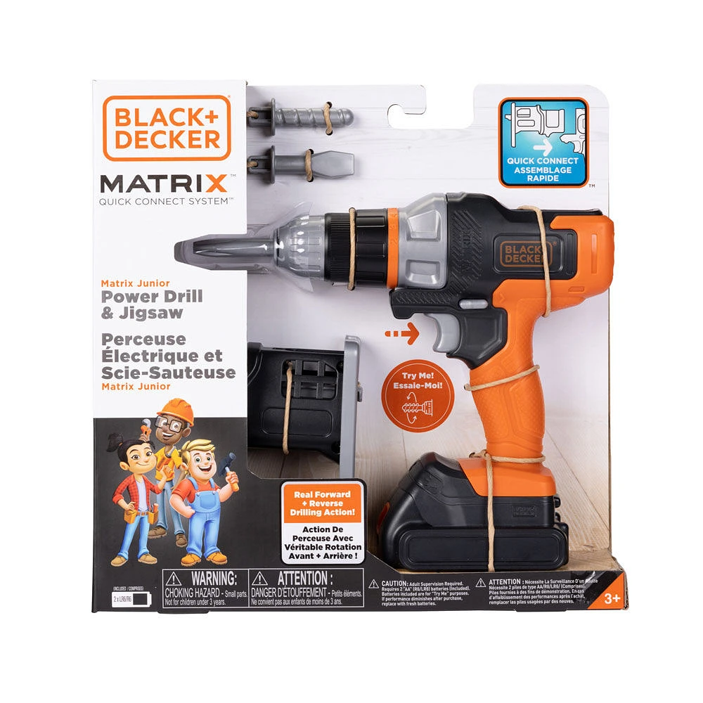 Perceuse Matrix junior de Black & Decker avec accessoire