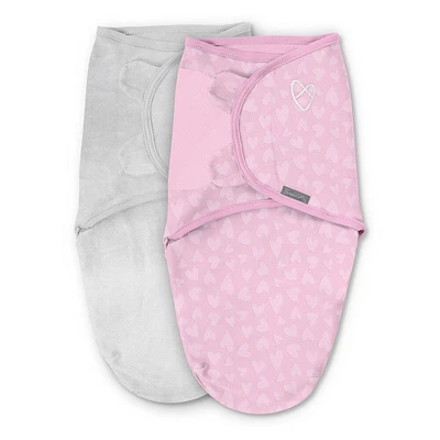 SwaddleMe by Ingenuity Velboa Original Swaddle - Pink Hearts