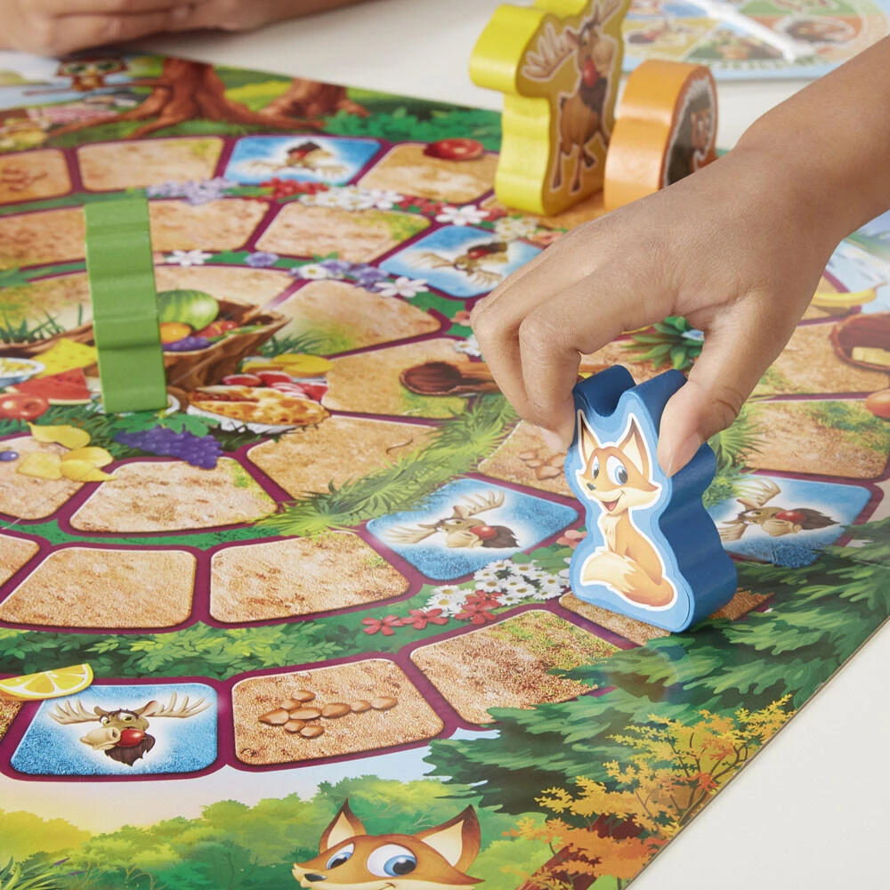 Wild Moose Chase Board Game, Forest-Themed Cooperative Game for Kids, Includes 4 Wooden Movers, Preschool Games