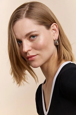 Boucle d'oreille triangle géométrique