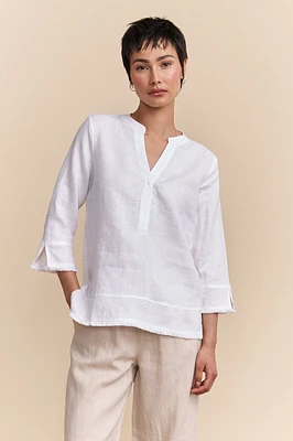 Fluid linen blouse