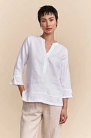 Fluid linen blouse