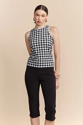 Gingham sleeveless top