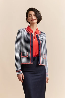 Cardigan à motif vichy