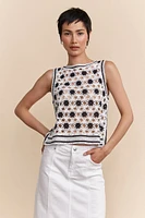 Sleeveless crochet top