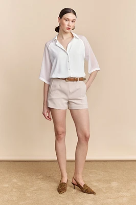 High waist mini shorts