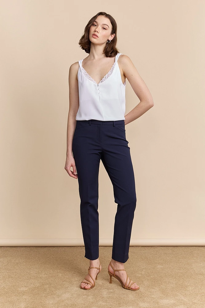 Straight cropped pants