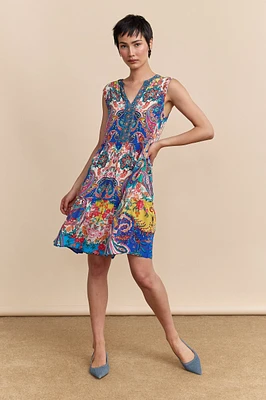 Robe à imprimé sans manches