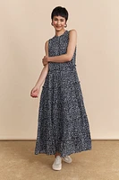 Sleeveless printed maxi dress