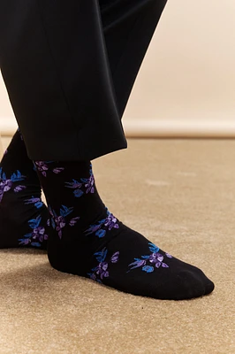 Chaussettes motif floral