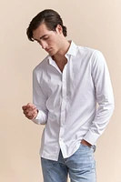 Chemise ajustée avec dos en jersey