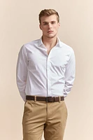 Chemise popeline extensible fit Semi-Ajustée