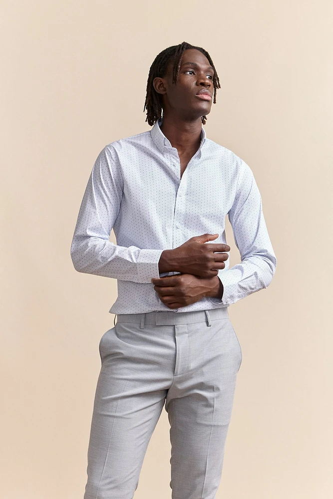 Chemise extensible à micro motifs