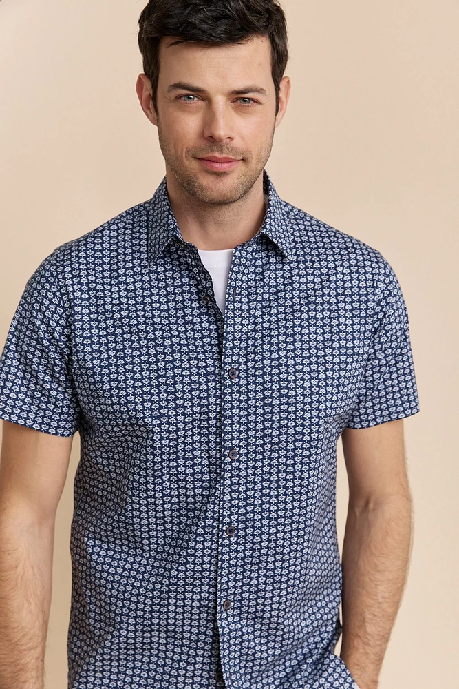 Short sleeves stretch fitted chemise