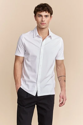 Short sleeves pique shirt