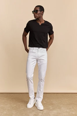 White slim fit pants