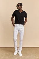 White slim fit pants