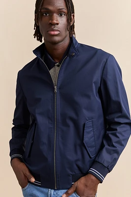 Rib details zip jacket