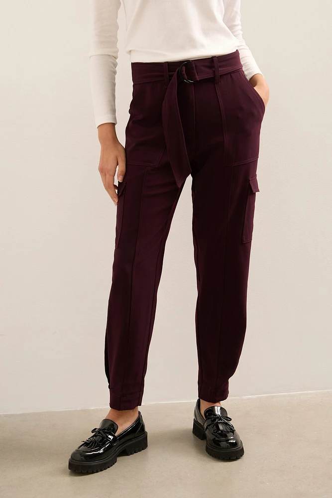 High Waist Fluid Pant With Belt